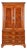 Henredon Aston Court Collection Georgian Burled Mahogany Entertainment Armoire - 80" X 44" X 20" - Vintage Late 20th Century For Sale