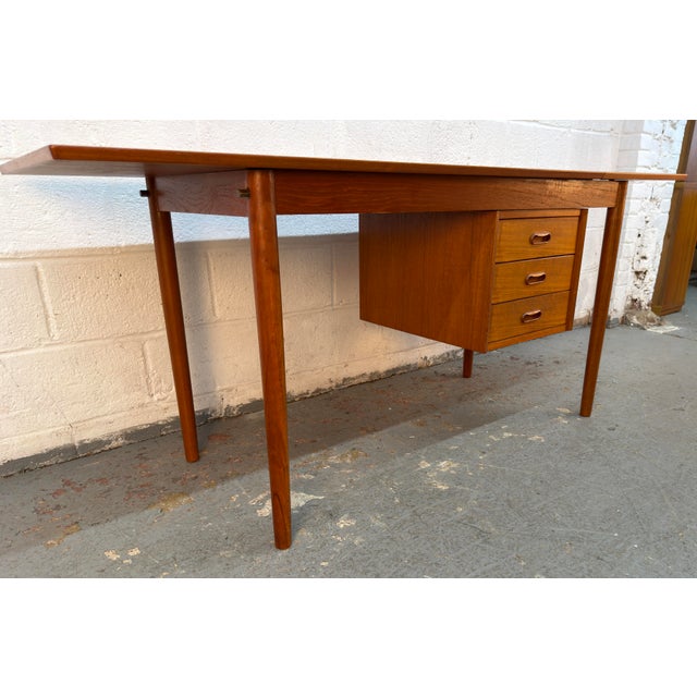 Wood Mid-Century Teak Drop-Leaf Desk by Arne Vodder for H. Sigh & Søns For Sale - Image 7 of 18