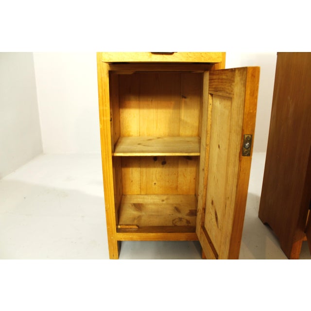 Tan Folk Art Bohemia Bedside Tables, 1920s, Set of 2 For Sale - Image 8 of 14