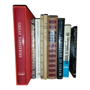 Assortment of 9 Large Cocktail Table Books on Interior Design