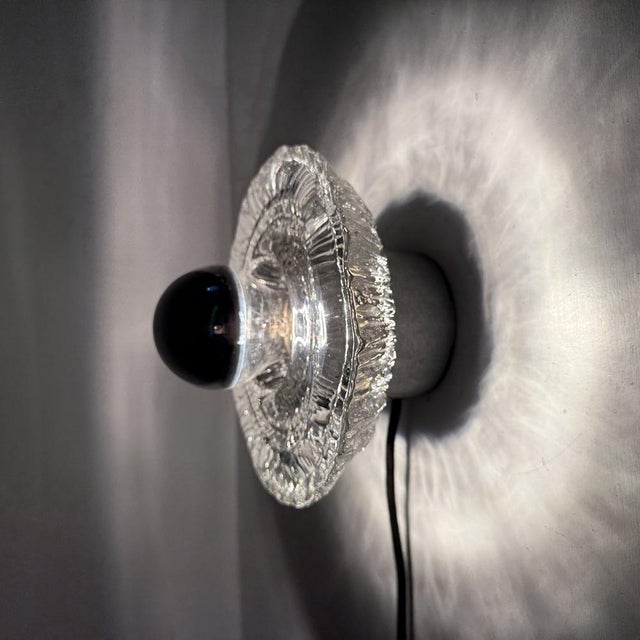 Ice Glass Wall Light or Flush Mount from Peill & Putzler, 1970s For Sale - Image 17 of 18