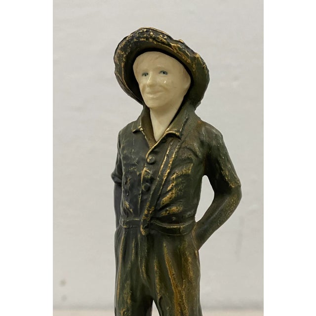 Traditional John Ruhl Sculpture of a Boy C.1920 For Sale - Image 3 of 6