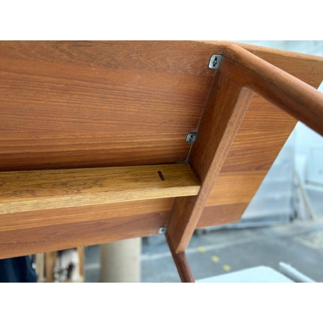 Mid-Century, Danish Modern, Teak and Oak Coffee Table by Hans Wegner, 1950s For Sale - Image 9 of 11