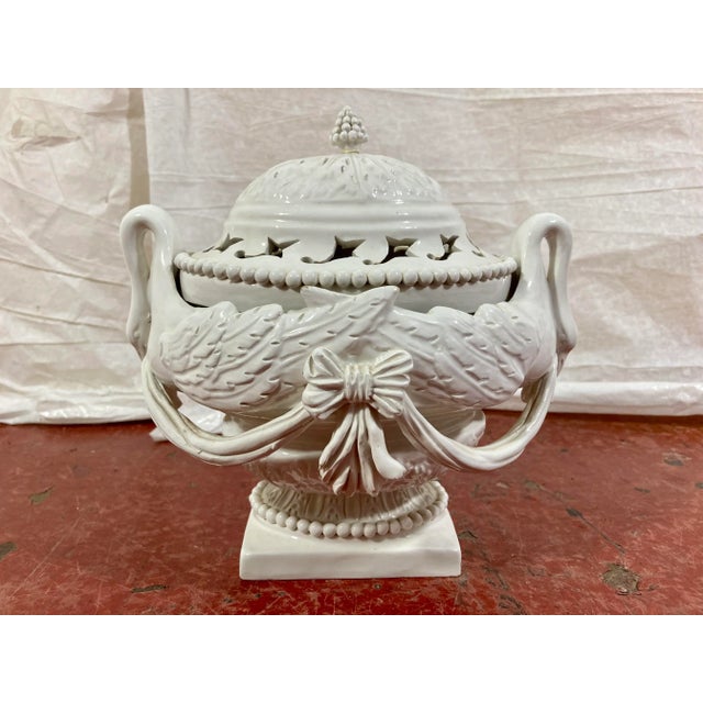 Italian Creamware Potpourri Compote For Sale - Image 4 of 8