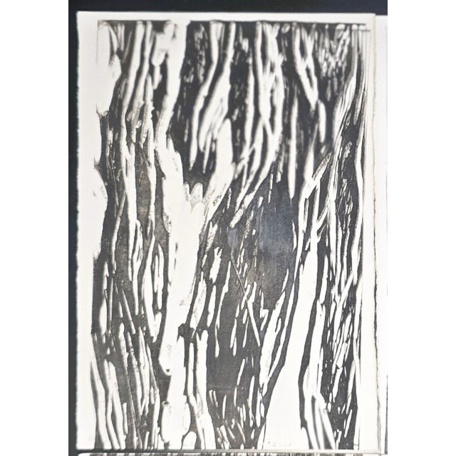 Abstract In the Weeds Original Prints 4.5*6 Art by Carrie Bergey - Black White- Set of 4 For Sale - Image 3 of 6