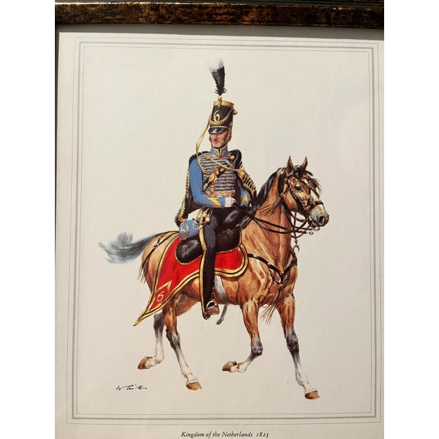 Illustration 1960 Framed Print of Military Dress Cavalry Officer Kingdom of the Netherlands For Sale - Image 3 of 6