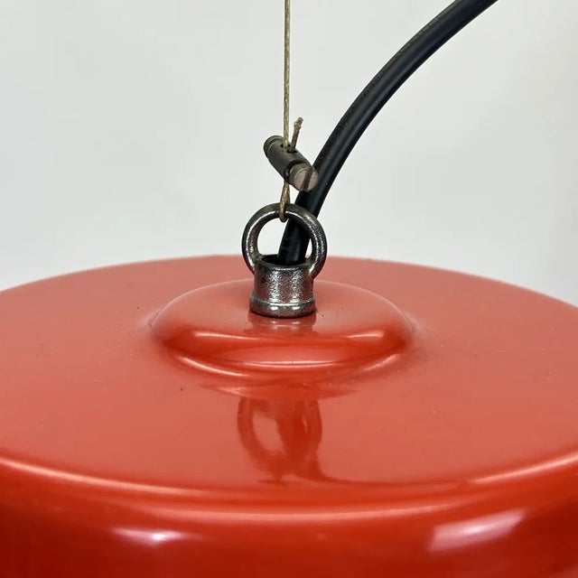 Red Industrial Red Lamp by Roberto Menghi for Fontana Arte, 1970s For Sale - Image 8 of 13