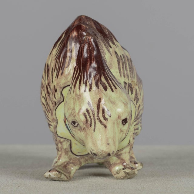 Beaux-Arts 19th Century French Blois Faience Porcupine Figurine For Sale - Image 3 of 12