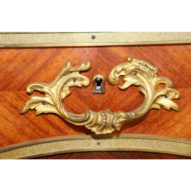 19th C French Louis XV Style Figural Soldier Bronze Mounted Desk For Sale - Image 10 of 13