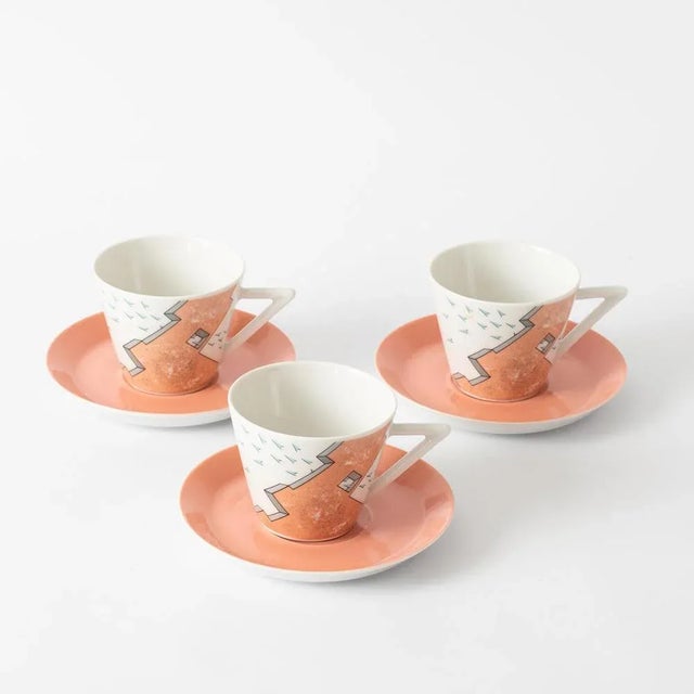 Porcelain Coffee Cups with Saucers from Winterling, 1980s, Set of 6 For Sale - Image 6 of 8