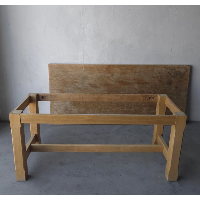 19th Century French Oak Trestle Farmhouse Dining Table For Sale - Image 9 of 12