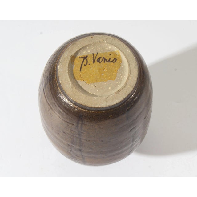 Contemporary Blanche Vanis Signed Studio Pottery Weed Pot Vase For Sale - Image 3 of 5