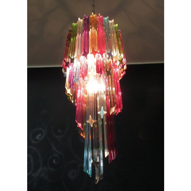Blue Murano Multicolor Mariangela Chandelier , 1990 For Sale - Image 8 of 16