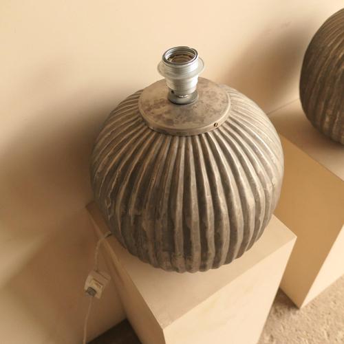Ribbed Lamps, Set of 2 For Sale - Image 7 of 18