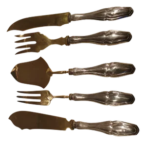 Silver-Plated Cutlery, 1940s, Set of 5