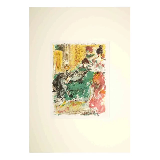 The Conversation, Original Drawing, Early 20th-Century For Sale