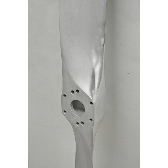 Decorative Fixed Pitch Polished Aluminum 74" Propeller Blade "Not Airworthy" (B) For Sale - Image 17 of 18