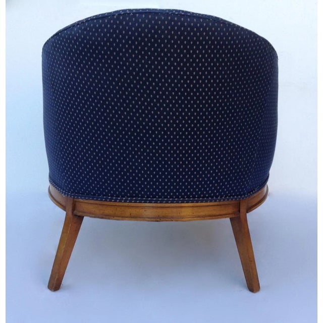 Wood C.1950's Hollywood Regency Slipper Lounge Chair Attr. To Selig For Sale - Image 7 of 13