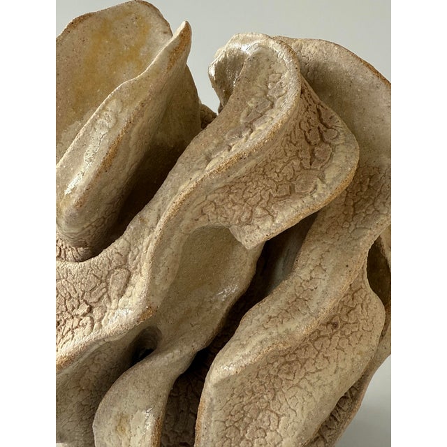Beige Geoma Kurinuki 7 Sculpture in Clay by Pellizco Ceramica For Sale - Image 8 of 13