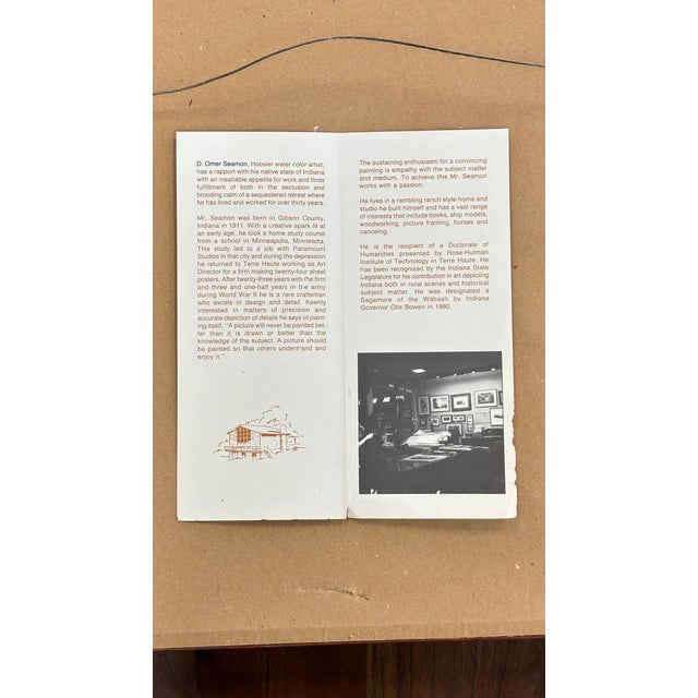 Original Omer Seamon Watercolor "Bridgeton Bridge" 1994 For Sale - Image 12 of 16