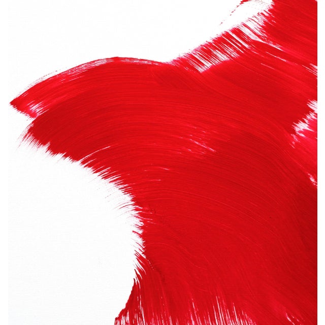 Abstract Abstract Figurative Oil Painting "The Red Dress 1" - Framed Artwork by Bettina Mauel For Sale - Image 3 of 8