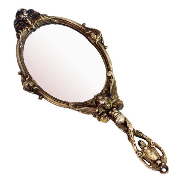 Bronze Hand Mirror, 1930s For Sale