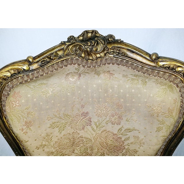 French 19c Louis XV Style Side Salon Chair For Sale - Image 4 of 8