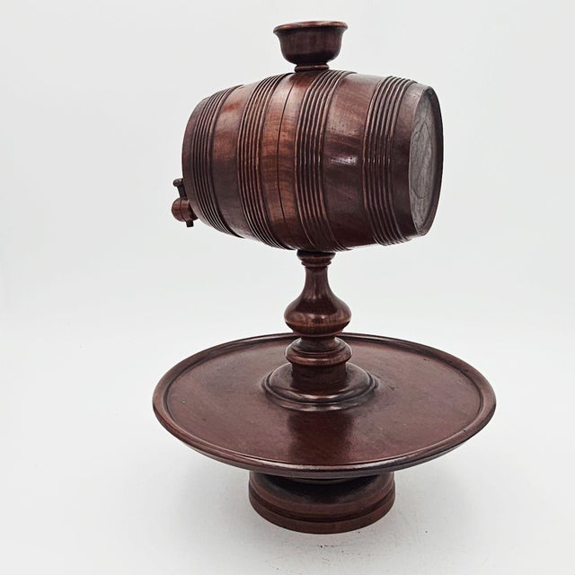 Late 19th Century Treen Keg on Stand, England, Late 19th / Early 20th Century For Sale - Image 5 of 7