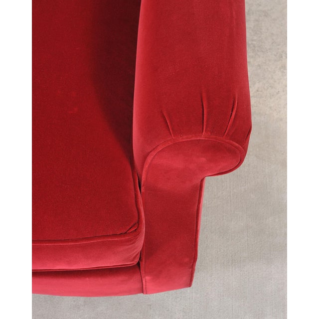 Ralph Lauren London Club Lounge Chair in Italian Red Velvet For Sale - Image 15 of 18