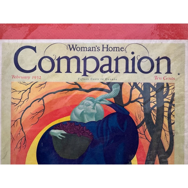 Art Deco 1932 Original Woman's Home Companion Cover, February, William P. Welsh, Art Deco, Matted For Sale - Image 3 of 4