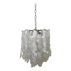 Modern Murano Glass "Fiamma" Italian Chandelier in Venini Style