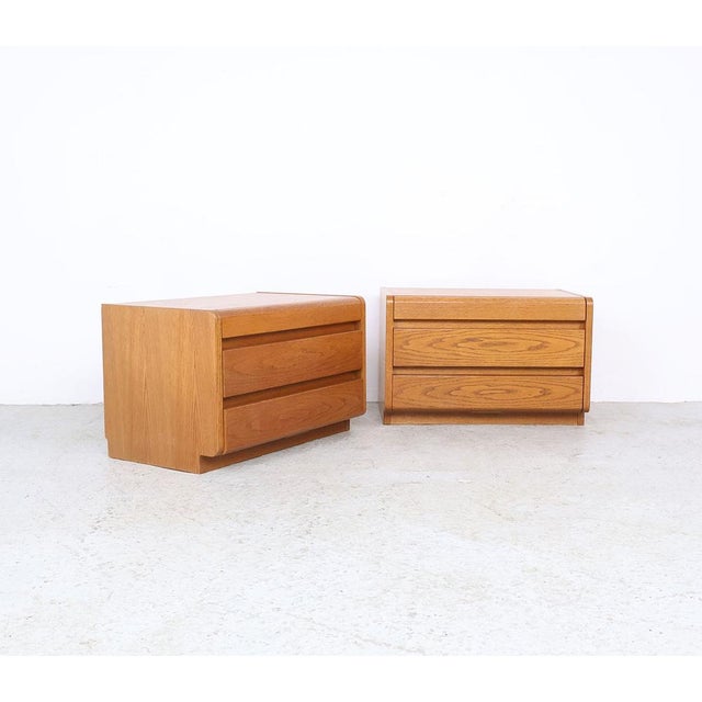 Vintage Oak Bedside Tables from Moser, Germany, 1970s, Set of 2 For Sale - Image 16 of 16