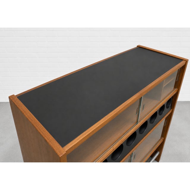 Mid Century Modern Danish Teak Dry Bar Cabinet by Poul Heltborg, C. 1960’s For Sale - Image 11 of 15