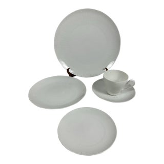 Mid 20th Century Rosenthal Romance White Studio Linie Bjorn Wiinblad Germany 5-Piece Place Setting For Sale