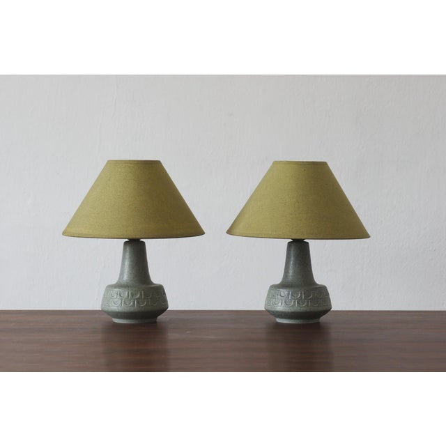 Scandinavian Ceramic Table Lamps, Set of 2 For Sale - Image 5 of 5