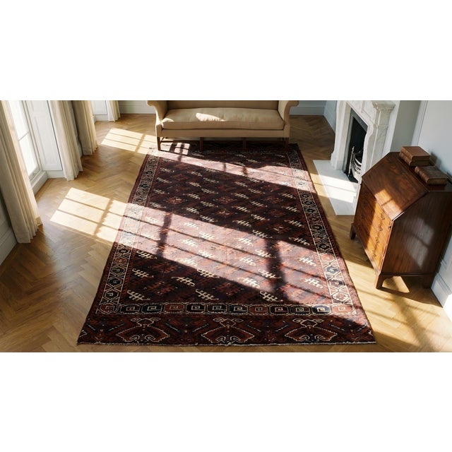 19th Century Russian Yamoud Turkmen Carpet ( 6'3" x 10'9" - 190 x 327 ) For Sale - Image 12 of 12