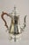 Vintage English Victorian Silver Plated Coffee Pot Tea Pot w/ Wooden Handle. Circa Mid 20th Century. Measurements: 11 H x...