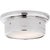 Siena Small Flush Mount in Chrome with White Glass Designer: Mounting: Flush Shade Detail: White Glass Socket: 2 - E26...