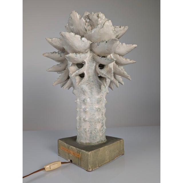 Glazed Ceramic Sculpture Lamp by Birthe Aksby, Denmark, 1970s For Sale - Image 13 of 17