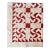 Early 20th C Red and White Pinwheel Style Pattern Hand-Stitched Cotton Quilt For Sale