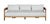 Paradiso Outdoor Solid Teak Wood Sofa Set - Light Gray Fabric For Sale - Image 4 of 11