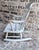 Gray Nichols & Stone Child’s Wooden Windsor Rocking Chair Spindle Back Distressed Farmhouse Vintage Chippy Gray For Sale - Image 8 of 12