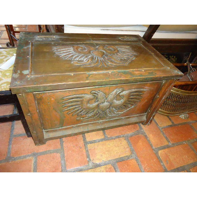 Antique Brass Firewood Box Chairish