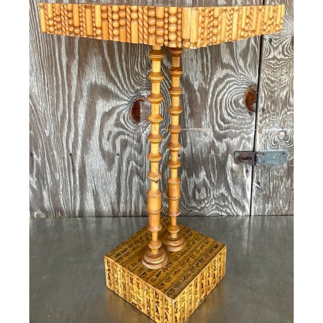 Late 20th Century Vintage Boho William Accorsi Found Object Puzzle Table For Sale - Image 10 of 10