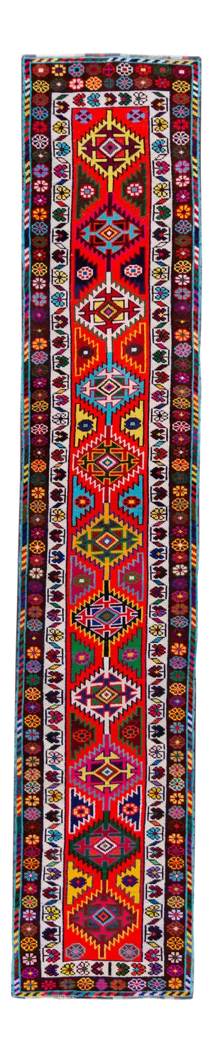 Mid-20th Century Vintage Turkish Anatolian Runner Rug