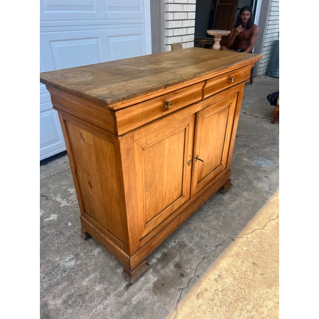 French 19th Century Louis Philippe Solid Walnut Two Door Buffet For Sale - Image 12 of 12