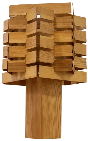 Pine Table Lamp in the Manner of Bengt Lindroos, 1960s