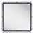 Fleur Home Carnival Gras Square Mirror in Hale Navy, 32.5x32.5 For Sale