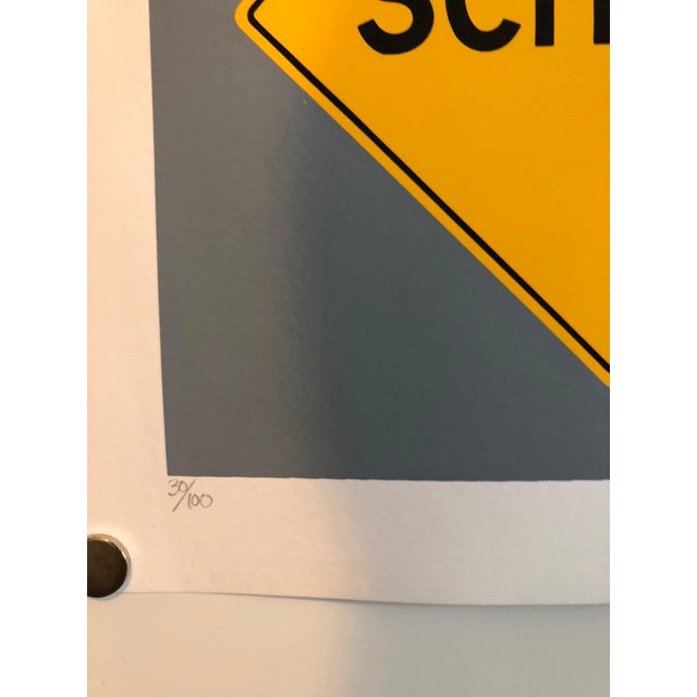 Paul M. Levy, Pop Art 1970s Vintage Silkscreen Screen Print Street Signs Titled Calendar, 1975 For Sale - Image 4 of 8