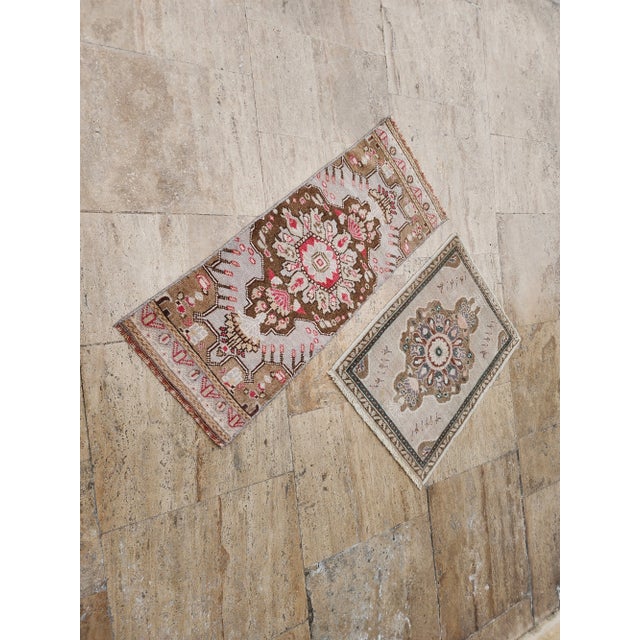 1970s 1970s Vintage Petite Turkish Rug - a Pair For Sale - Image 5 of 10